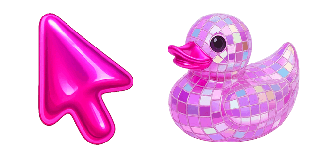 Disco Pinky Duck Cursor