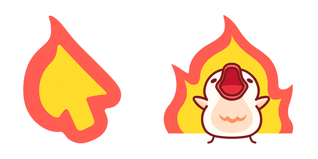 Flaming Arson Duck Cursor