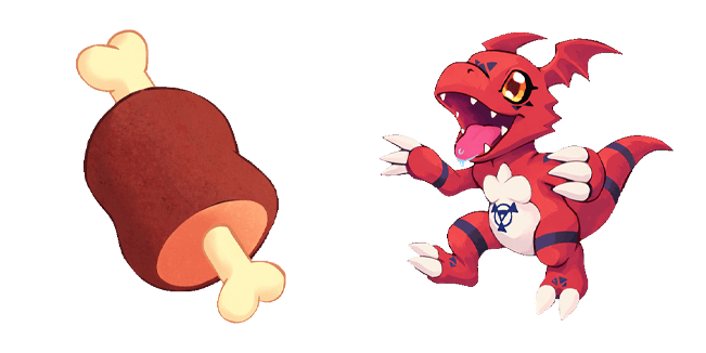 Digimon Guilmon & Piece of Meat Cursor