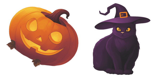 Halloween Pumpkin & Black Cat Cursor