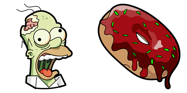 The Simpson Zombie Homer & Donut of Doom Cursor
