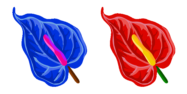 Blue & Red Laceleaf Animated Cursor