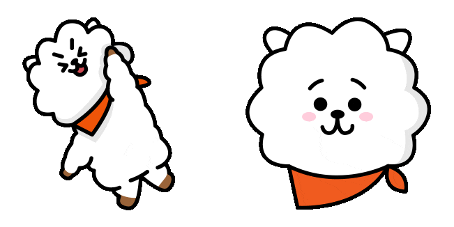 BTS BT21 RJ & Heart Animated Cursor