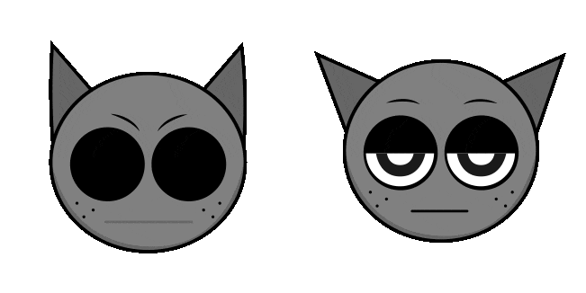 Incredibox Sprunki Gray Animated Cursor