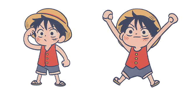 Cute Happy Luffy Straw Hat Cursor