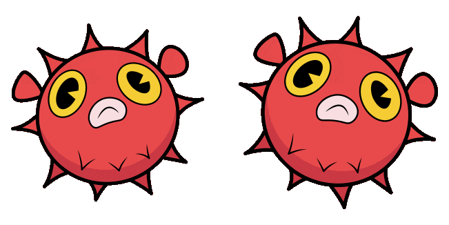 Cuphead Pufferfish Animated Cursor