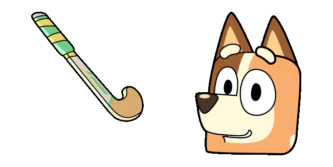 Bluey Chilli Heeler & Hockey Stick Animated Cursor