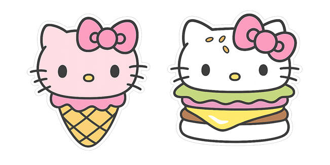 Sanrio Hello Kitty Ice Cream & Burger Cursor