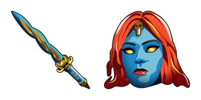 Fortnite Mystique Skin & Gilded Morphic Blades Cursor