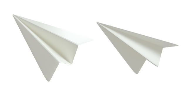 Paper Airplane 3D Cursor