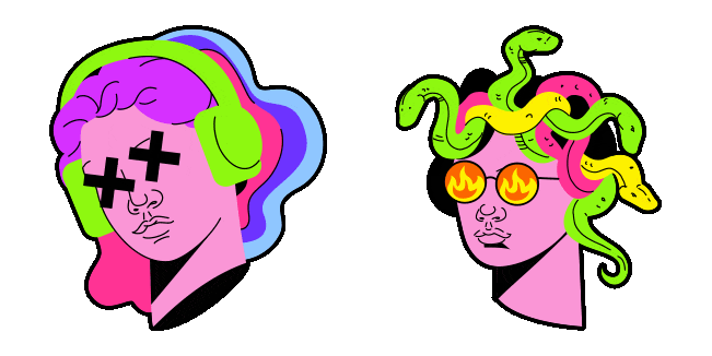 Weirdcore Aesthetic Greek Sculpture Animated Cursor