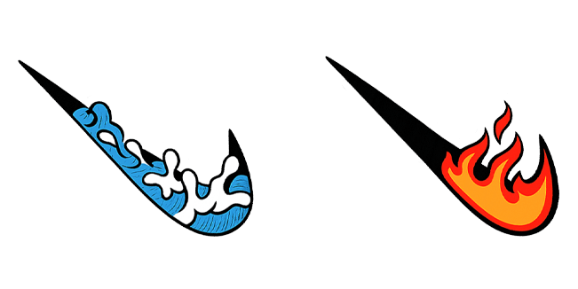 Nike Water & Fire Swoosh Cursor