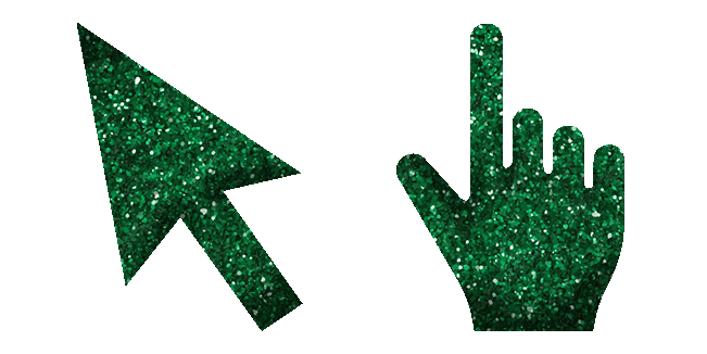 Emerald Sequin Arrow & Hand Animated Cursor