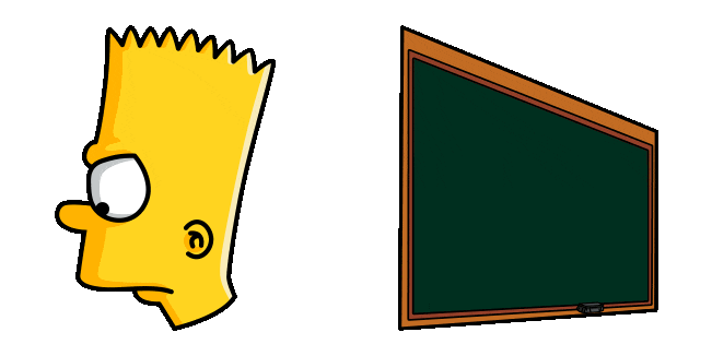 The Simpsons Bart & Chalkboard Animated Cursor