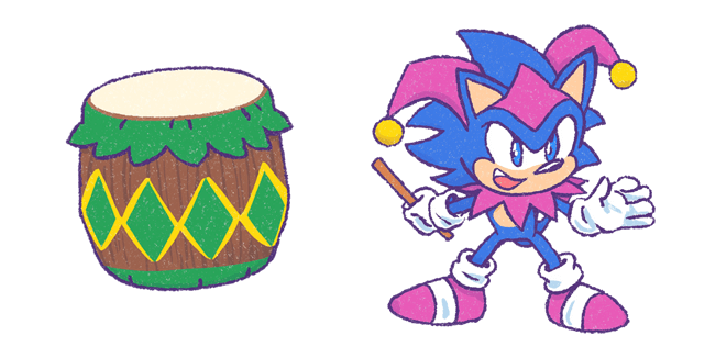 Mardi Gras Sonic & Festive Djembe Cursor