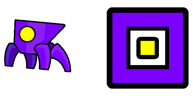 Geometry Dash Purple Spider 1 & Cube 1 Animated Cursor