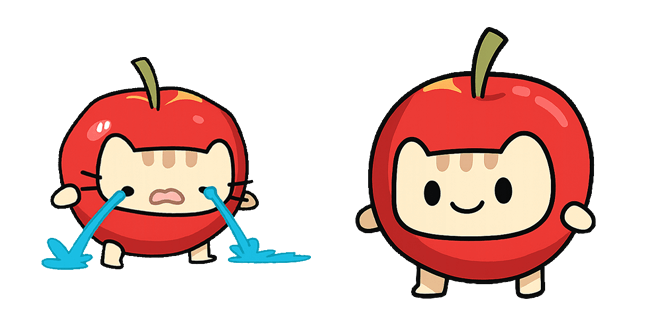 Apple Cat Crying & Happy Cursor