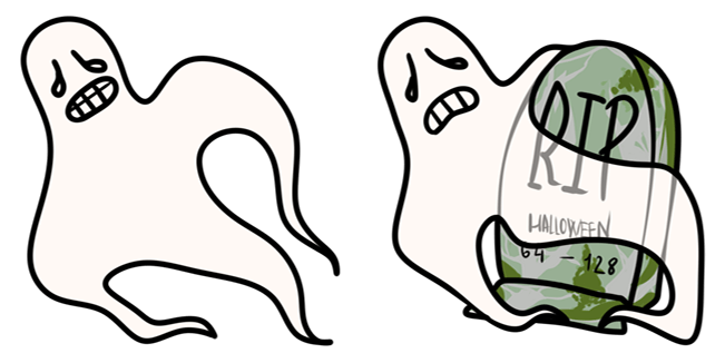 Halloween Ghost & Gravestone Cursor