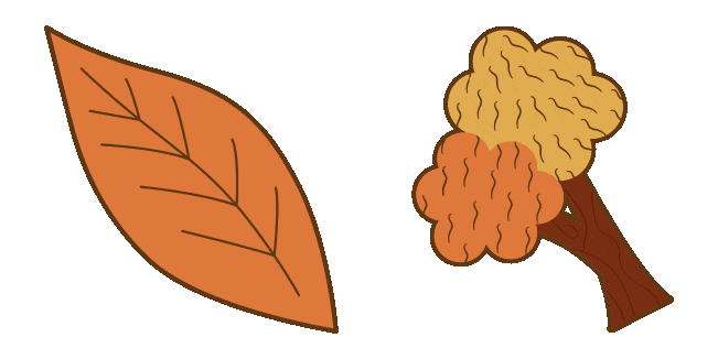 Fall Aesthetic Leaf & Tree Animated Cursor
