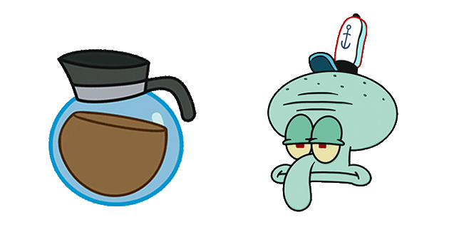 SpongeBob Squidward & Coffee Animated Cursor