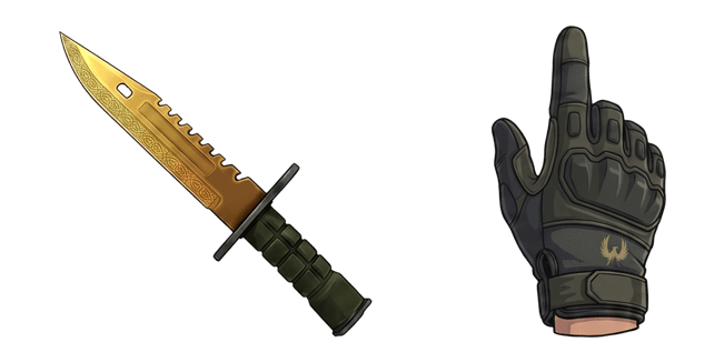 Counter-Strike 2 M9 Bayonet Gold Cursor