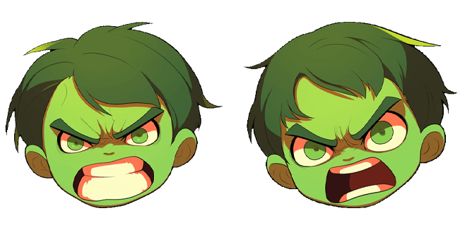 Chibi Hulk Head Marvel Cursor