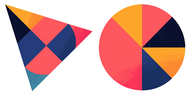 Colored Geometric Pyramid & Circle Cursor