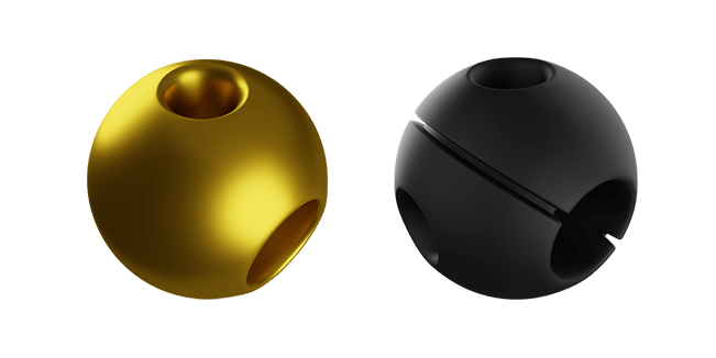 Golden & Black Ball Sphere 3D Cursor