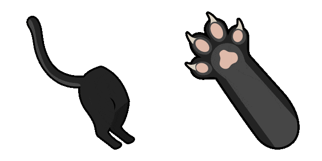 Black Cat & Paw Animated Cursor