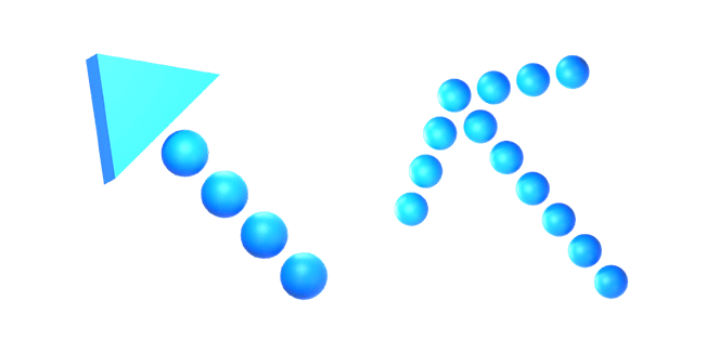 Blue Beaded Arrow 3D Cursor