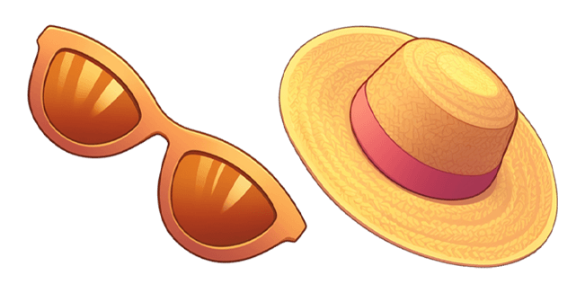 Sunglasses & Straw Hat Cursor