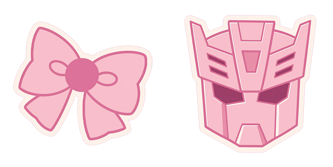 Pink Transformer Head & Cute Bow Cursor
