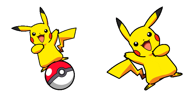 Pokemon Pikachu on Pokeball Animated Cursor