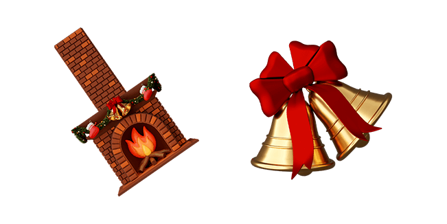 Christmas Fireplace & Bells 3D Cursor