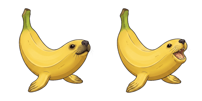 Funny Banana Seal Meme Cursor