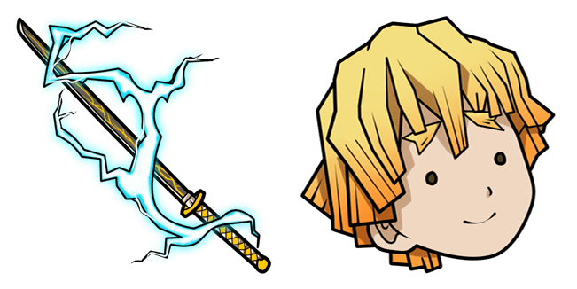 Demon Slayer Zenitsu Agatsuma & Nichirin Blade Cursor