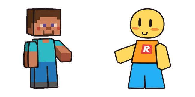 Cute Minecraft & Roblox Characters Cursor