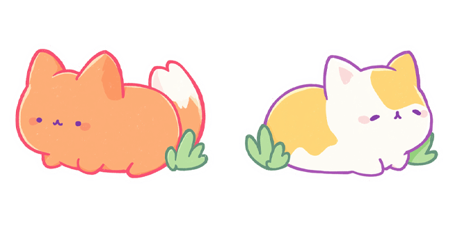Pastel Napping Cats Cursor