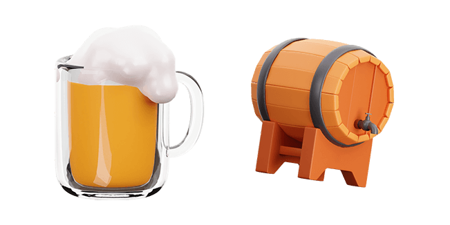 Beer Glass & Beer Drum 3D Cursor