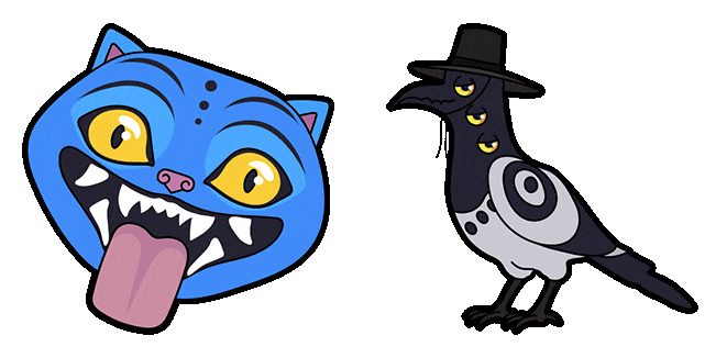 KPop Demon Hunters Derpy Tiger & Bird Magpie Animated Cursor