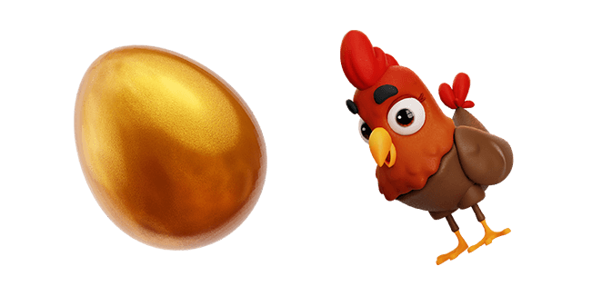 Golden Egg & Magic Chicken 3D Cursor