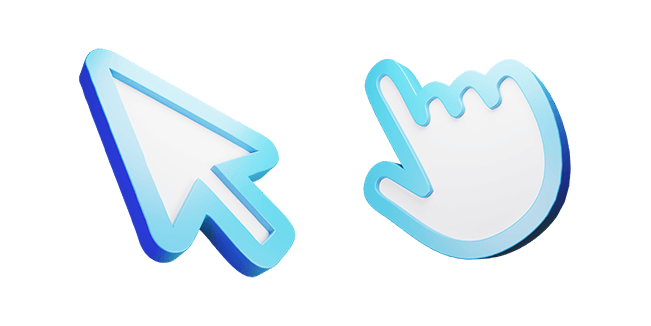 Light Blue Contour & White 3D Cursor