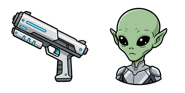 Space Alien & Sci-Fi Blaster Cursor