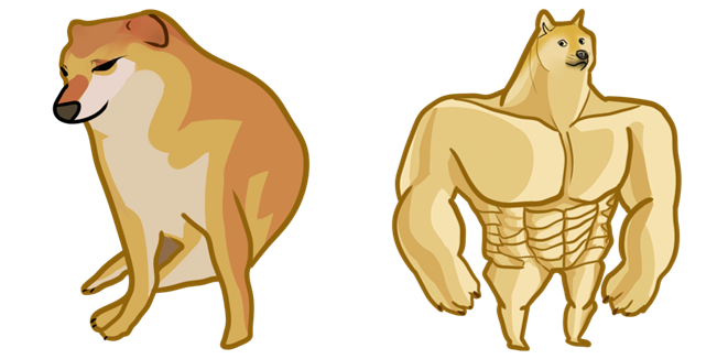 Swole Doge vs. Cheems Meme Cursor