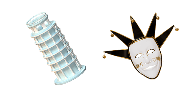 Tower of Pisa & Venetian Mask 3D Cursor