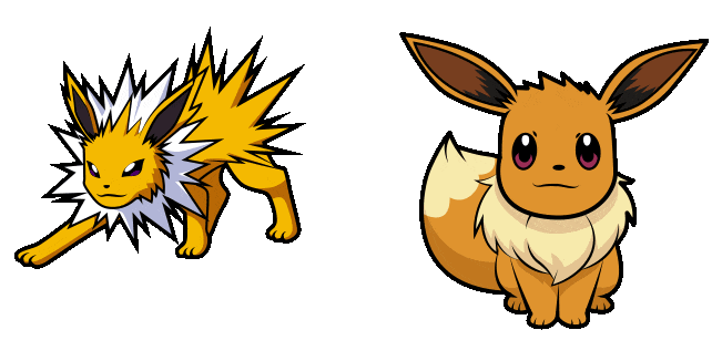 Pokemon Jolteon & Eevee Animated Cursor