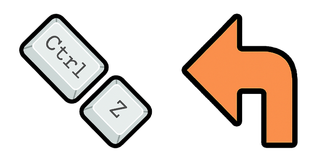 Ctrl Z & Orange Arrowr Cursor