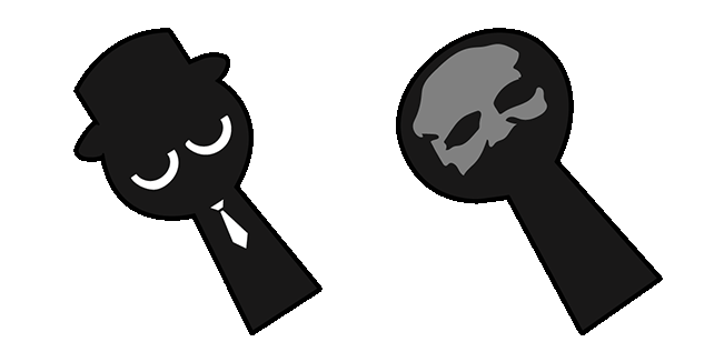 Incredibox Sprunki Black Animated Cursor