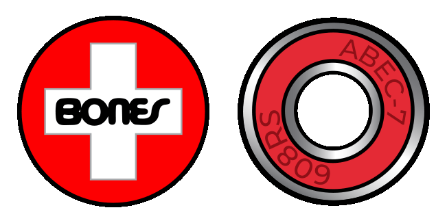 Bones Bearings Skate Logo Animated Cursor