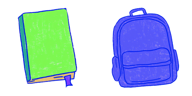 School Book & Backpack Cursor